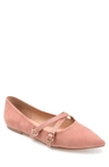 Journee Collection Womens Patricia Slip On Pointed Toe Ballet Flats In Blush