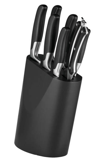 Berghoff International Essential 8-piece Knife Block Set In Black