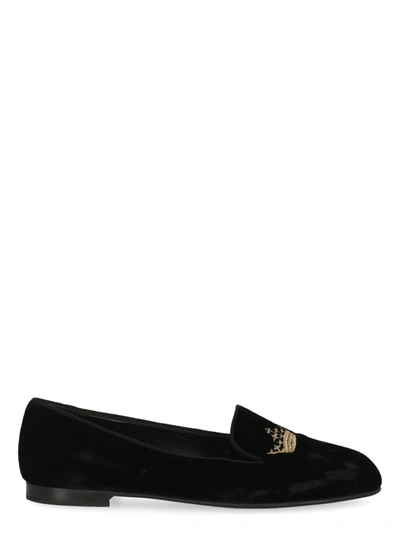 Pre-owned Church's Women's Loafers -  - In Black Fabric