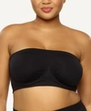 Paramour Plus Size Body Smooth Seamless Underwire Bandeau Bra In Black