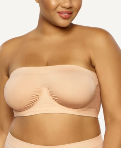 Paramour Plus Size Body Smooth Seamless Underwire Bandeau Bra In Light Neutral