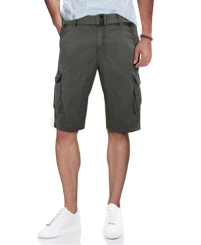 X-ray Men's Belted Twill Tape Cargo Shorts In Gray