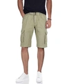 X-ray Men's Belted Twill Tape Cargo Shorts In Stone