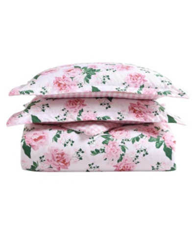 Betsey Johnson Blooming Roses 2-piece Duvet Cover Set, Twin In Blush