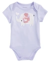 FIRST IMPRESSIONS BABY GIRLS ELEPHANT BODYSUIT, CREATED FOR MACY'S