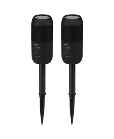 Ilive Indoor Or Outdoor Bluetooth Speakers, Set Of 2, Isbw240bdl In Black