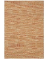 Loloi Beacon Jute Bu-02 18" Square Area Rug In Tangerine