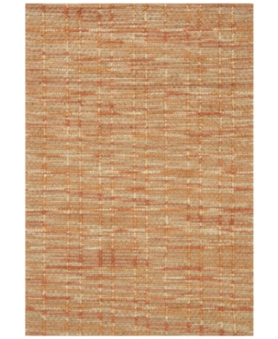 Loloi Beacon Jute Bu-02 18" Square Area Rug In Tangerine