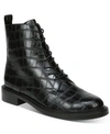 Sam Edelman Women's Nina Lace-up Boots Women's Shoes In Black Croc