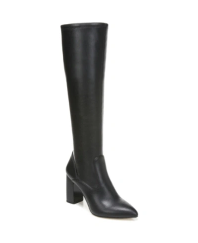 FRANCO SARTO WOMEN'S KATHERINE WIDE CALF BLOCK HEEL POINTED TOE KNEE HIGH BOOTS