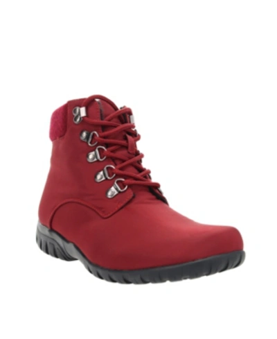 Propét Women's Dani Ankle Lace Water Repellent Boots Women's Shoes In Red