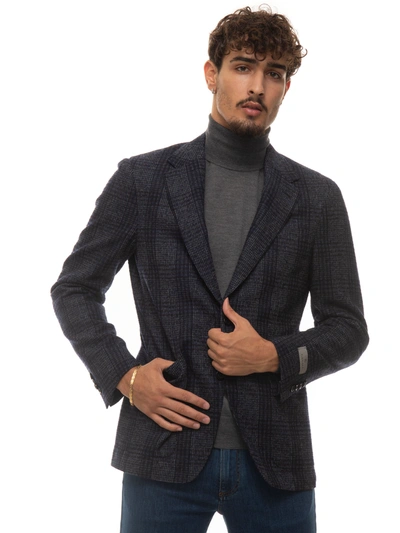 Canali Jacket Without Lining Decostruita Blue Wool Man