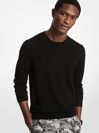 Michael Kors Classic Ribbed Sweater In Black