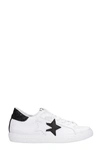 2STAR SNEAKERS IN WHITE LEATHER,2SD3212034