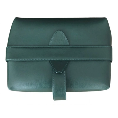 Pre-owned Valextra Leather Purse In Green