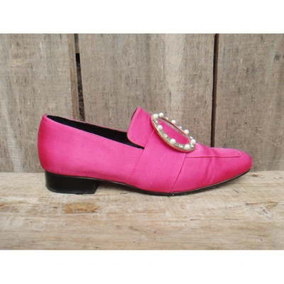 Pre-owned Dorateymur Leather Flats In Pink