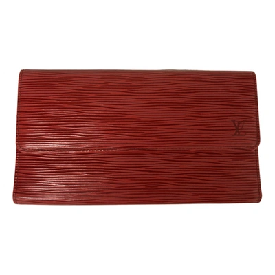 Pre-owned Louis Vuitton Leather Wallet In Red