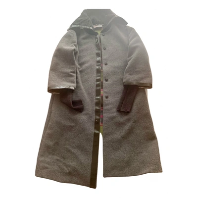 Pre-owned M Missoni Wool Coat In Grey