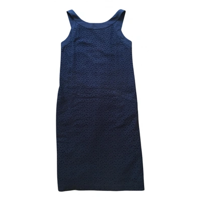 Pre-owned Nicole Farhi Mid-length Dress In Navy