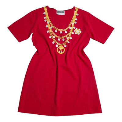 Pre-owned Moschino Mini Dress In Red