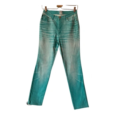 Pre-owned Just Cavalli Jeans In Turquoise