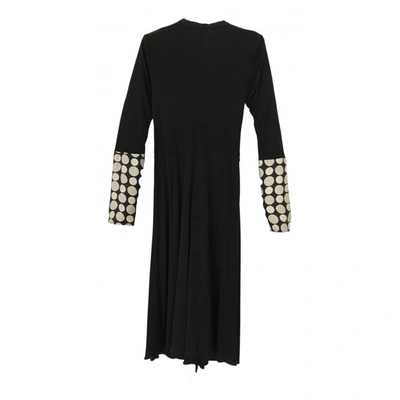 Pre-owned Issa Silk Mid-length Dress In Black