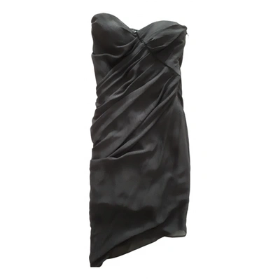 Pre-owned Angel Schlesser Silk Dress In Black