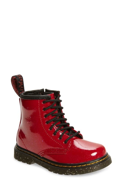 Dr. Martens' Kids' Junior's 1460 Glitter Lace Up Boots In Red