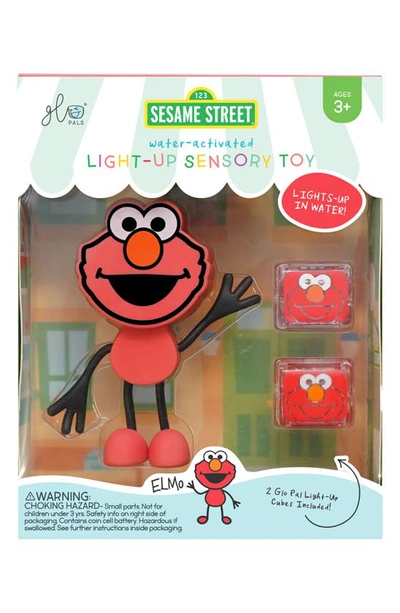 Glo Pals Babies' Glo Pal X Sesame Street Elmo Light-up Sensory Water Toy & Cubes Set In Red