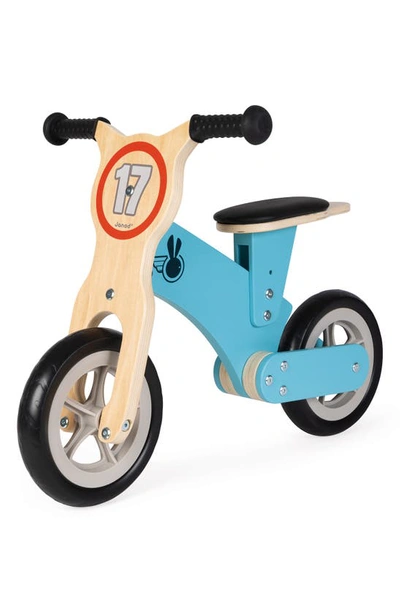 Janod Babies' Wooden Balance Bike In Blue