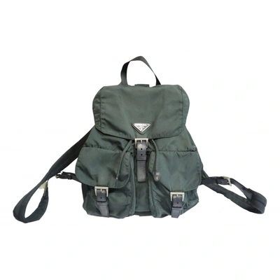 Pre-owned Prada Re-nylon Cloth Backpack In Green