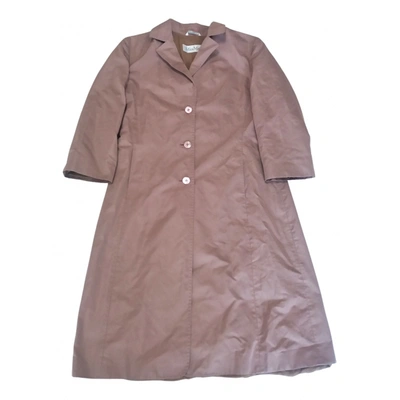 Pre-owned Max Mara Trench Coat In Pink