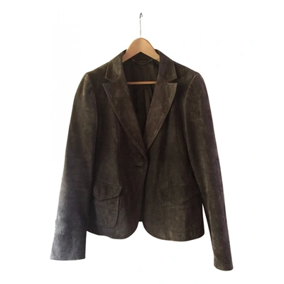 Pre-owned Seventy Leather Blazer In Brown