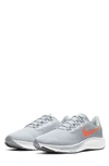 Nike Air Zoom Pegasus 37 Running Shoe In Platinum/ Grey/ Crimson