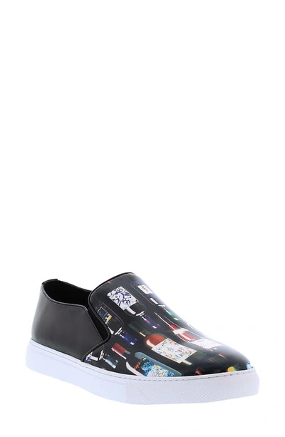 Robert Graham Limestone Slip-on Sneaker In Black