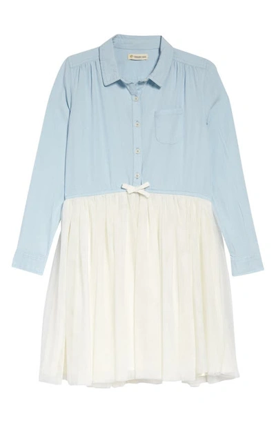 Tucker + Tate Kids' Button Down Tutu Dress In Blue Sky Wash