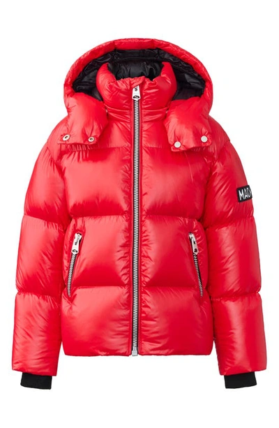 Mackage Kids' Jesse Short Down Puffer Coat In Red