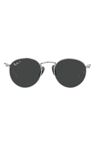 Ray Ban 50mm Titanium Sunglasses In Silver