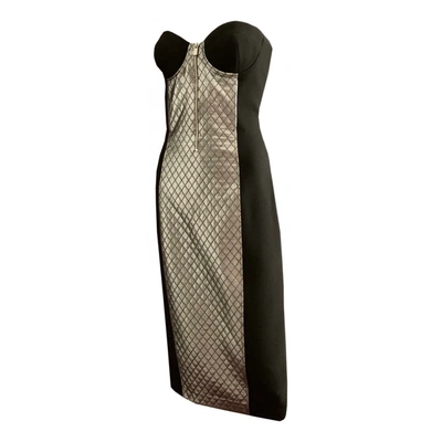 Pre-owned Michael Kors Wool Mid-length Dress In Metallic