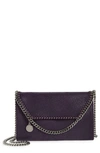 Stella Mccartney Mini Falabella Shaggy Dear Faux Leather Crossbody Bag In Purple