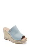 Karl Lagerfeld Espadrille Wedge Sandal In Light Blue