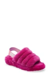 Ugg (r) Fluff Yeah Genuine Shearling Slingback Sandal In Dragon Fruit