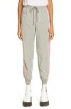 Stella Mccartney Kira Appliquéd Striped Econyl Track Pants In Grey