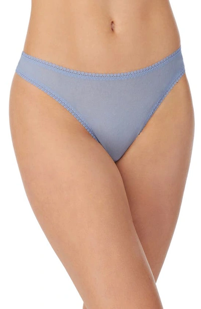 On Gossamer Hip-g Mesh Thong In Blue Mist