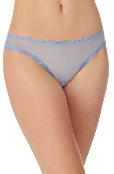 On Gossamer Mesh Bikini In Blue Mist