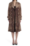 Dolce & Gabbana Leopard Print Double Breasted Trench Coat In Leo Brown Print