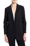 Theory Precision Ponte Boyfriend Blazer In Black