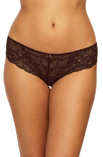 Montelle Intimates Brazilian Lace Panties In Cocoa