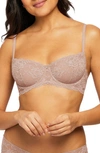 Montelle Intimates Flirt Lace Underwire Demi Bra In Moonshell