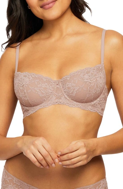 Montelle Intimates Flirt Lace Underwire Demi Bra In Moonshell